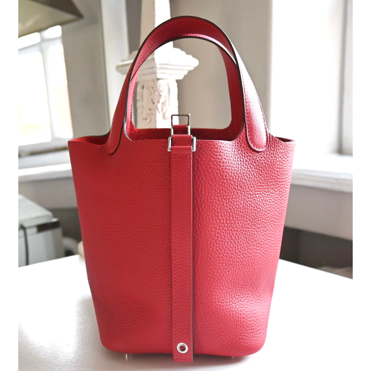 Hermès Picotin 18cm Vermillion Clemence PHW