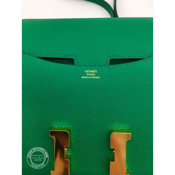 Hermès Constance 18cm Vert Vertigo Epsom GHW
