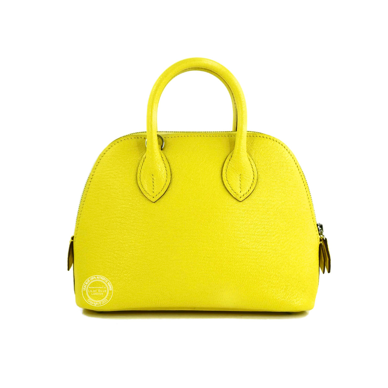 Hermès Bolide 1923 19cm Jaune Citron Chevre PHW