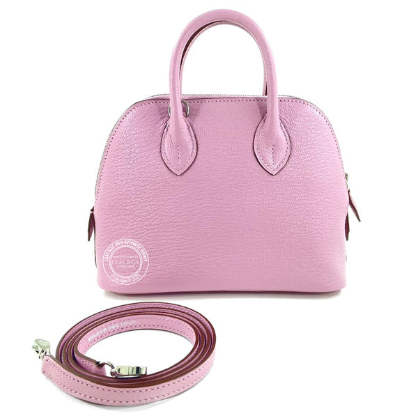 Hermès Bolide 1923 19cm Mauve Sylvestre Chevre PHW