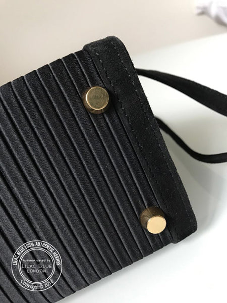 Hermès Kelly 20cm Black Silk/Suede, GHW - Vintage