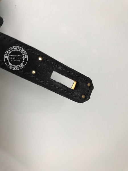 Hermès Kelly 20cm Black Silk/Suede, GHW - Vintage
