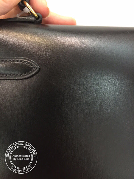 Hermès Kelly 20cm Black Box GHW - Vintage