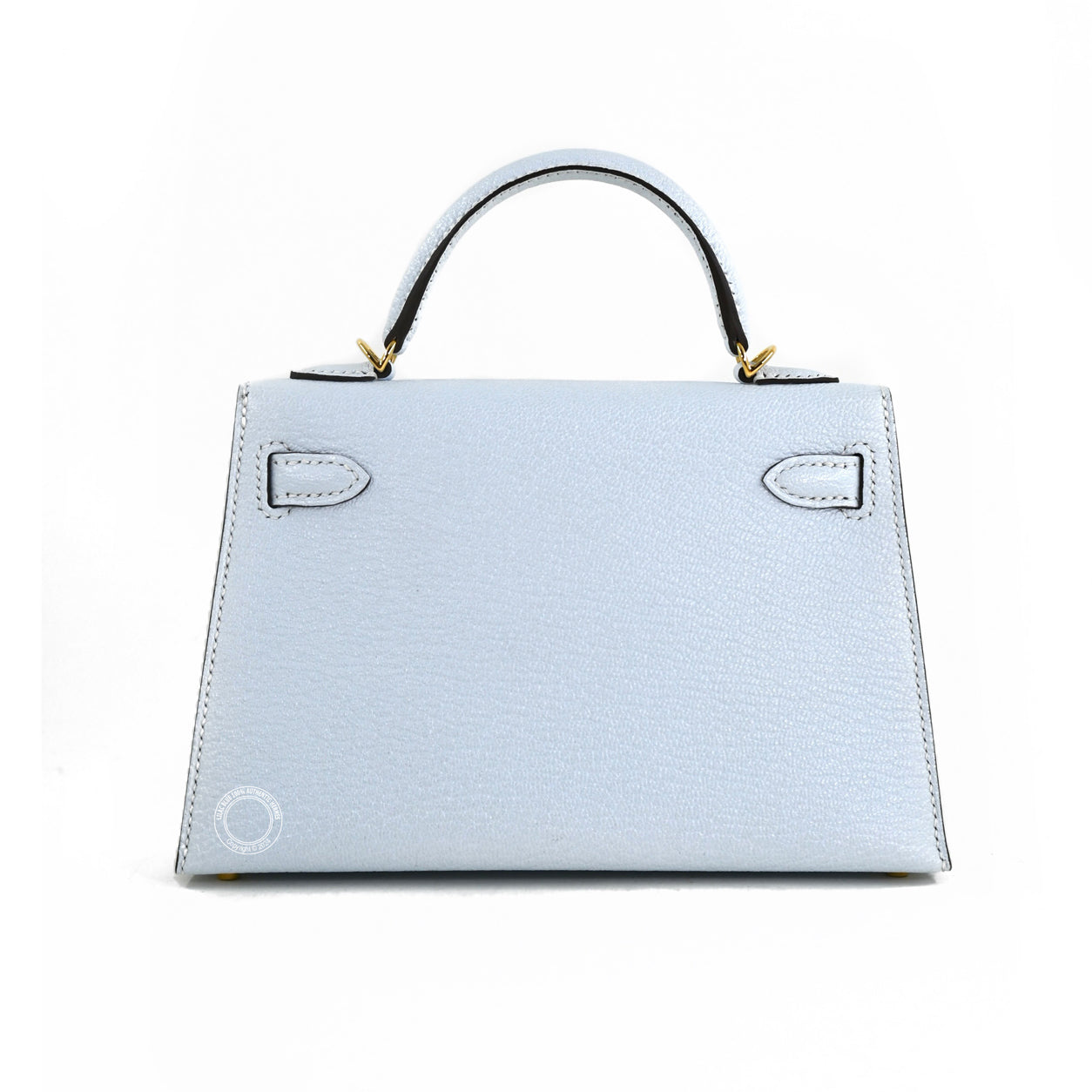 Hermes Kelly 20cm Bleu Brume Chevre GHW