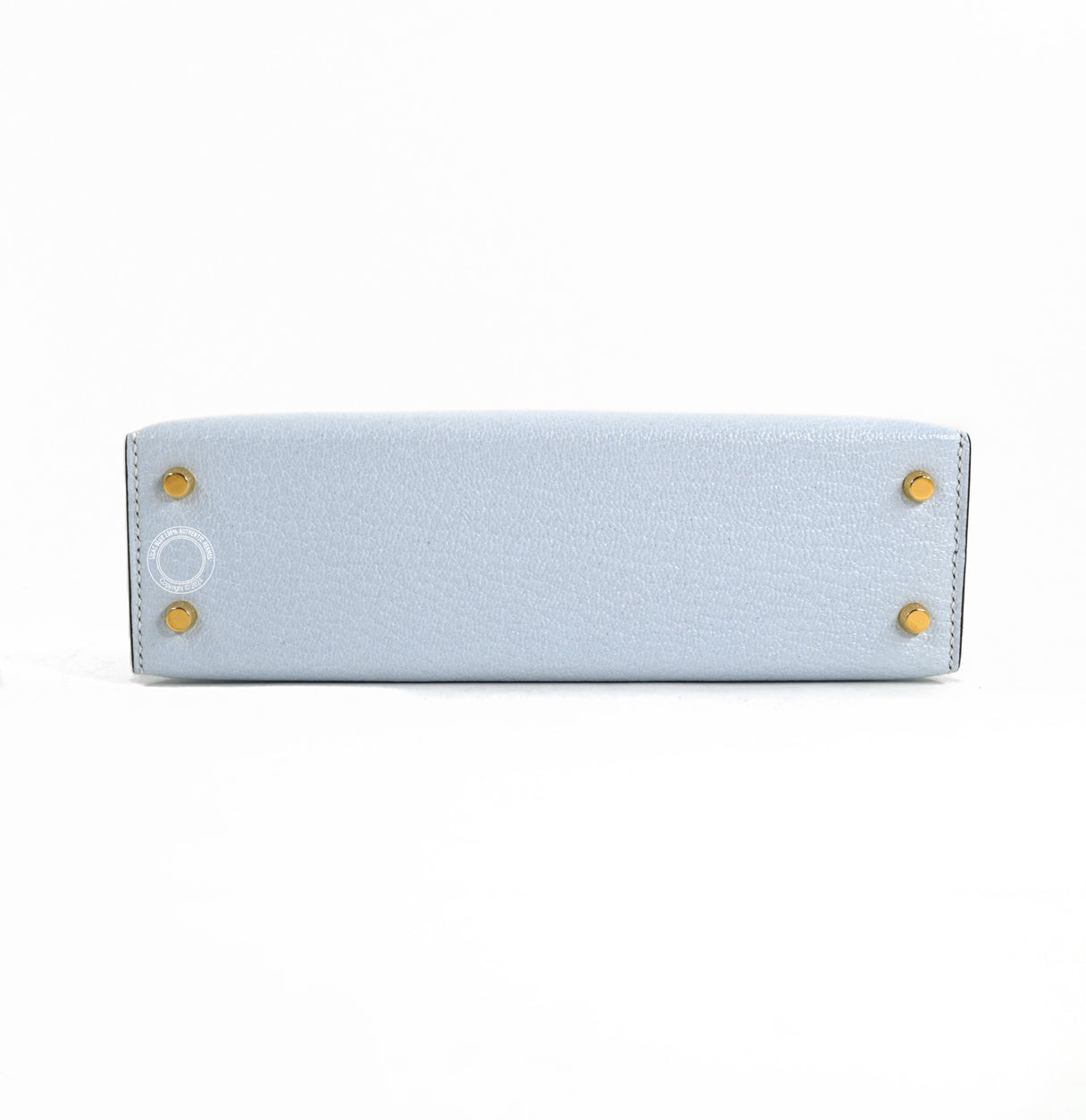 Hermes Kelly 20cm Bleu Brume Chevre GHW