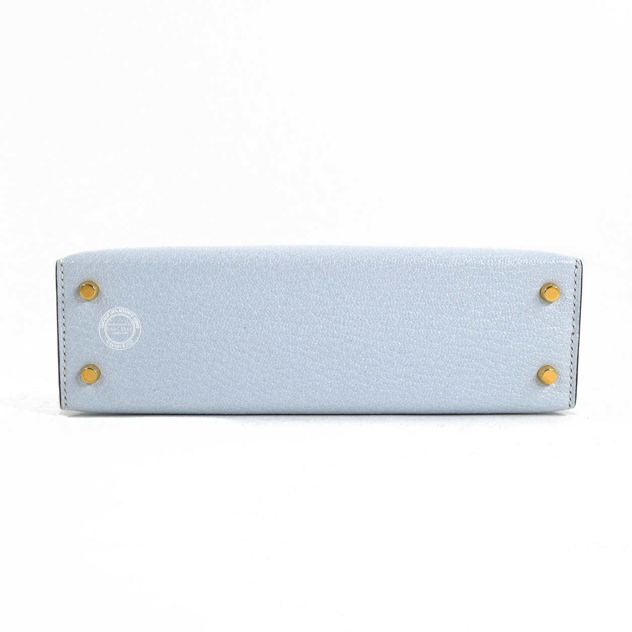 Hermes Kelly 20cm Bleu Brume Chevre GHW