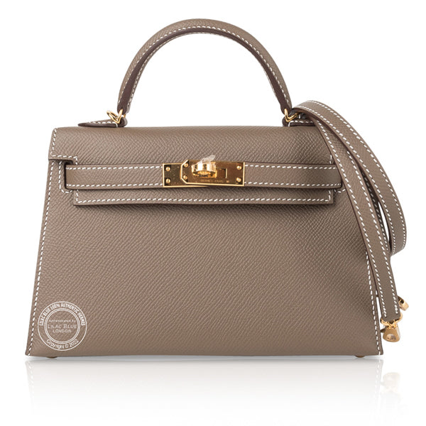 Hermès Kelly 20cm Etoupe Epsom GHW