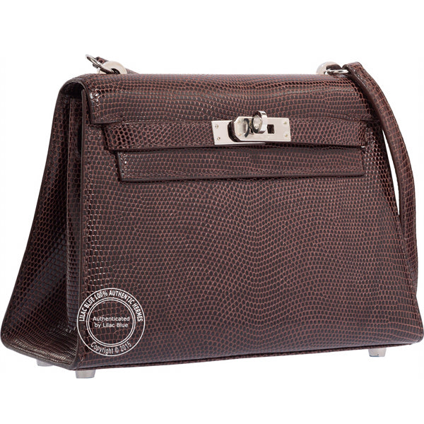 Hermès Kelly 20cm Etrusque Lizard PHW - As New