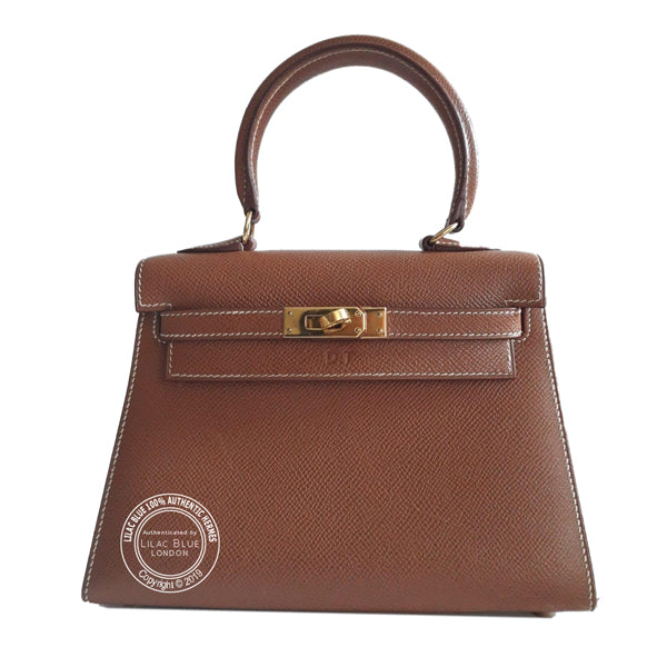 Hermès Kelly 20cm Gold Courchevel GHW - Vintage