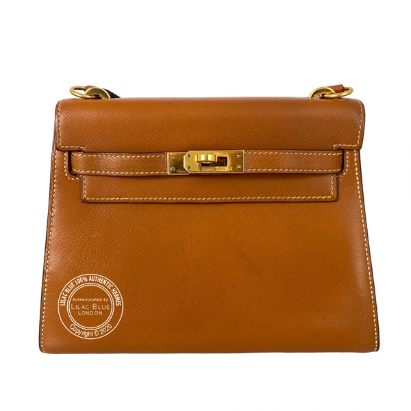 Hermès Kelly 20cm Gold Courcheval GHW - Vintage