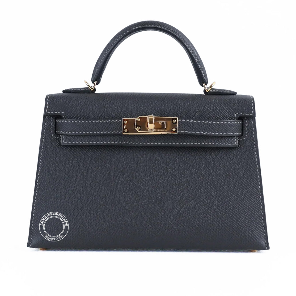 Hermès Kelly 20cm Graphite Epsom GHW
