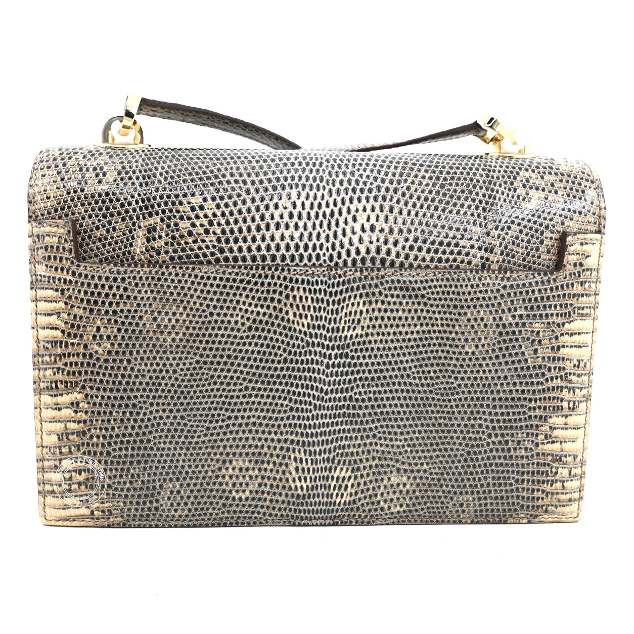 Hermès Minuit au Faubourg 20cm Ombre Desert Salvator Lizard GHW