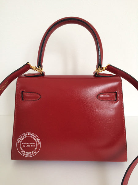 Hermès Kelly 20cm Red Box GHW - Vintage
