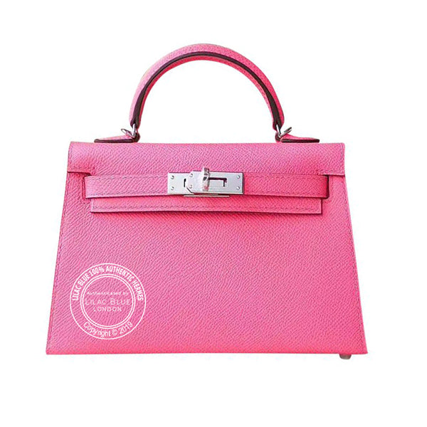 Hermès Kelly 20cm Rose Azalee Epsom PHW
