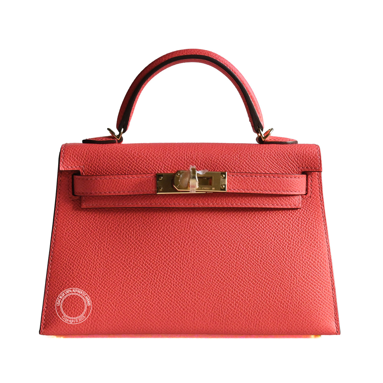 Hermès Kelly 20cm Rose Texas Epsom GHW
