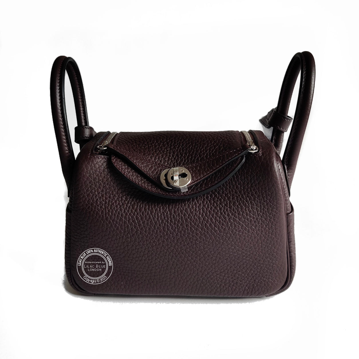 Hermès Lindy 20cm Rouge Sellier Clemence PHW