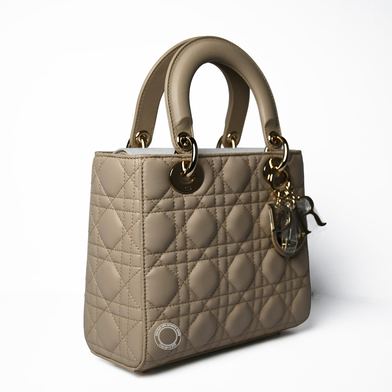 Lady Dior My ABCDior Bag Small Beige Cannage Lambskin GHW