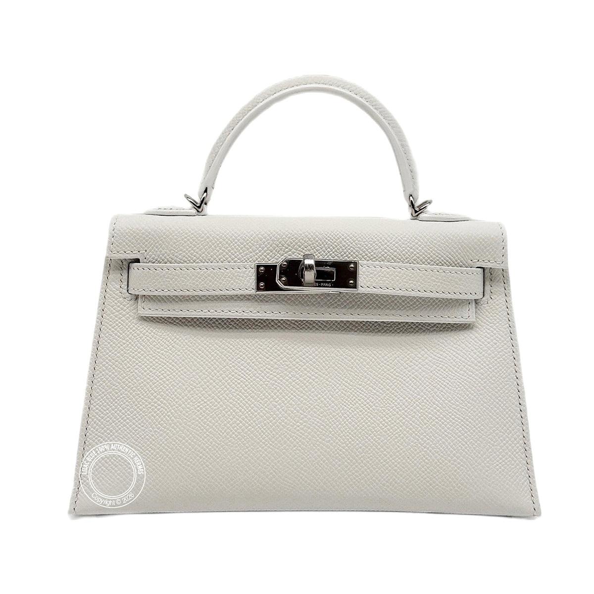 Hermès Kelly 20cm New White Epsom PHW