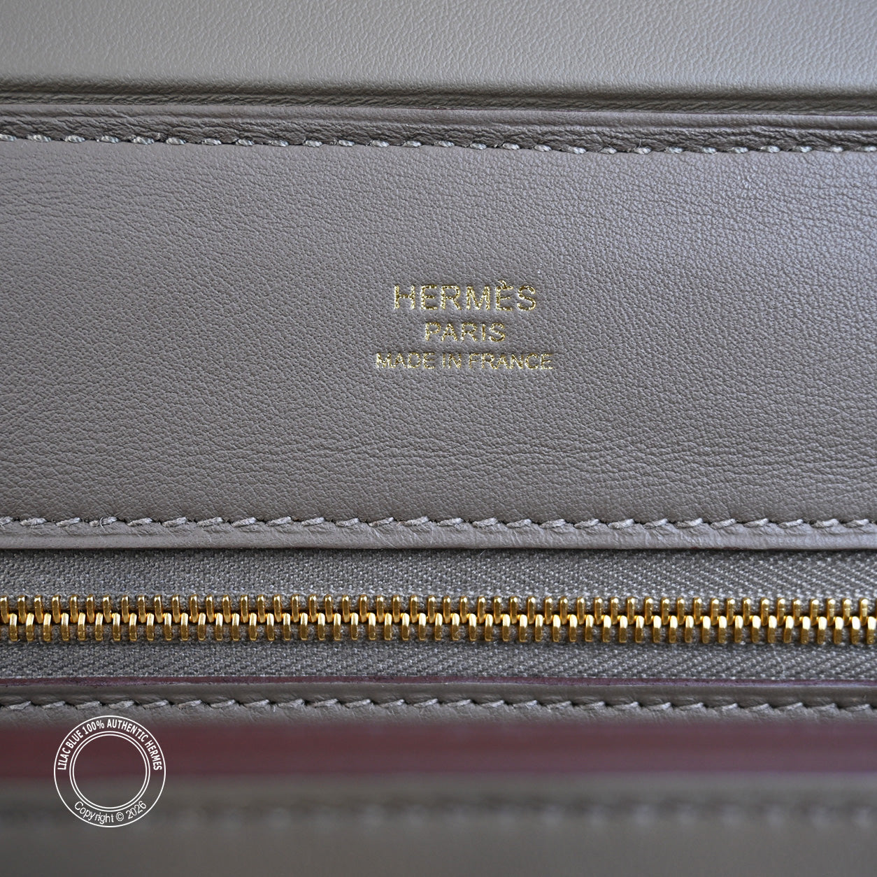 24 24 Etoupe Evercolour & Swift leather with gold hardware