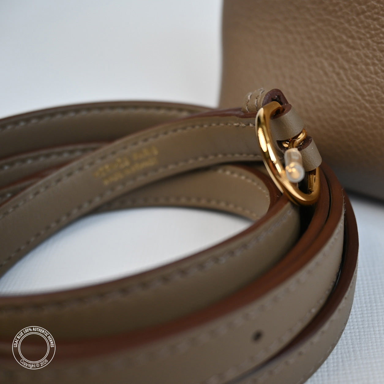 24 24 Etoupe Evercolour & Swift leather with gold hardware