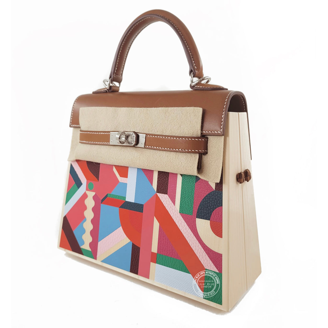 Hermès Kelly 22cm Wood Perspective Cavaliere