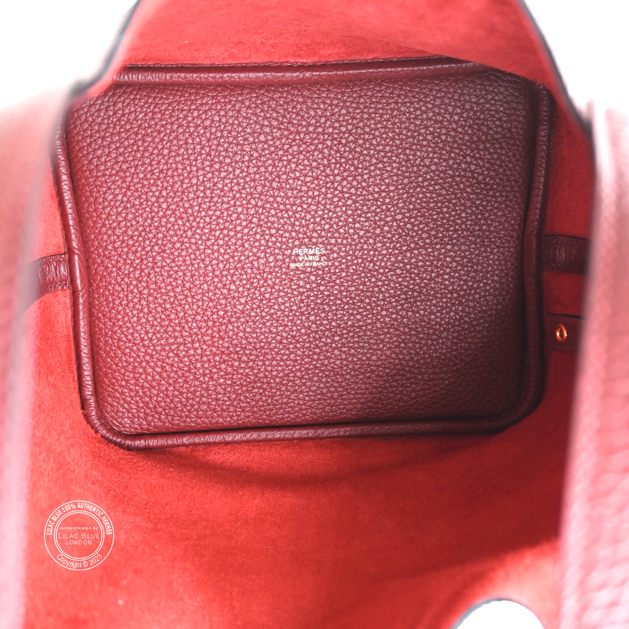 Hermès Picotin 22cm Rouge H Clemence GHW