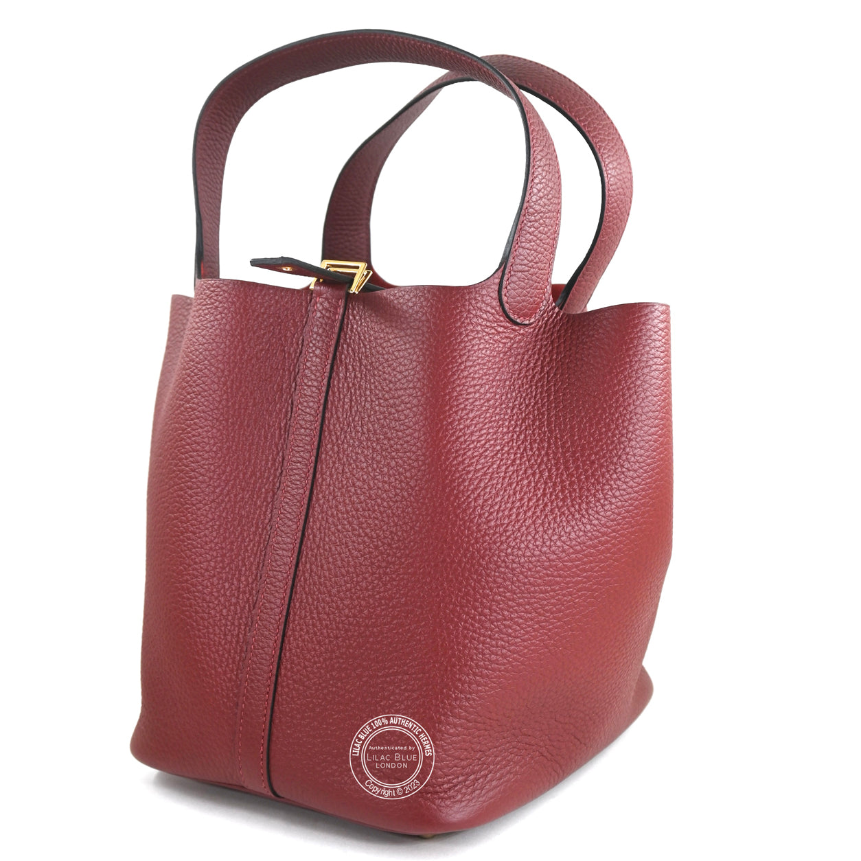 Hermès Picotin 22cm Rouge H Clemence GHW