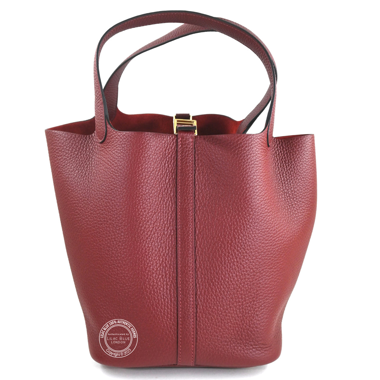 Hermès Picotin 22cm Rouge H Clemence GHW