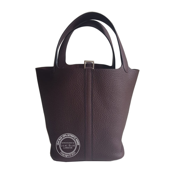 Hermès Picotin 22cm Rouge Sellier Clemence PHW