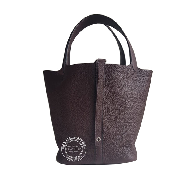 Hermès Picotin 22cm Rouge Sellier Clemence PHW