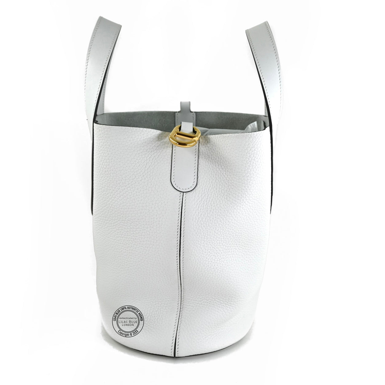 Hermes In The Loop 23cm New White Clemence GHW