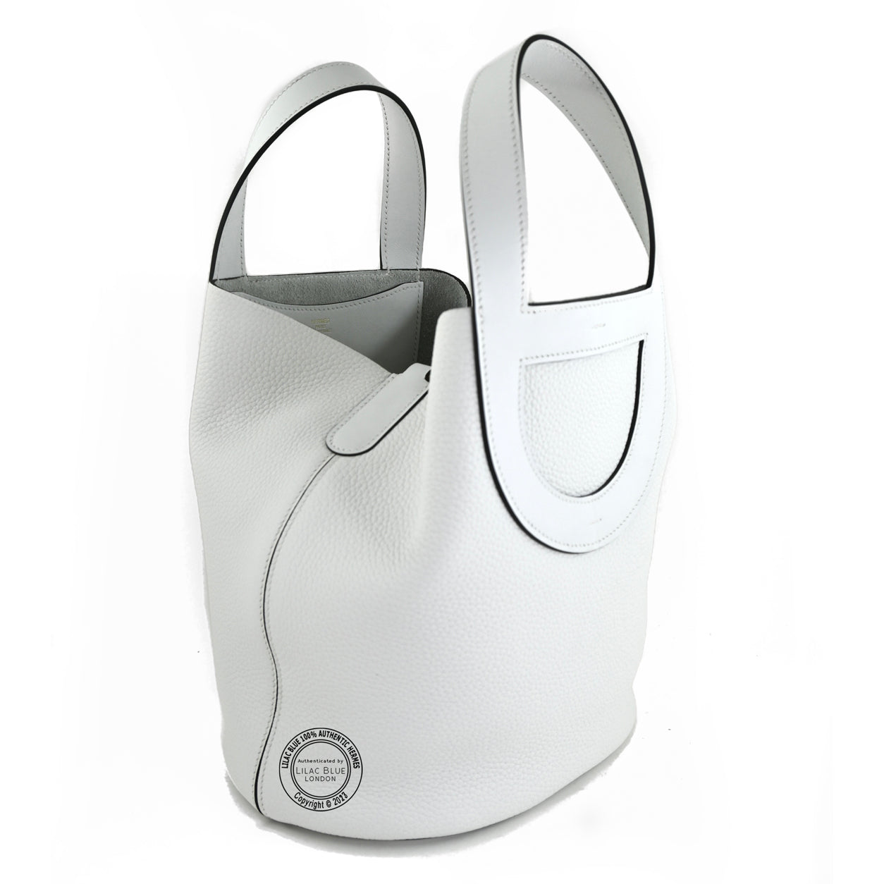 Hermes In The Loop 23cm New White Clemence GHW