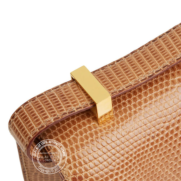 Hermès Constance 23cm Sesame Lizard GHW - Vintage