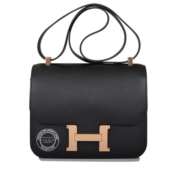 Hermès Constance 24cm Black Epsom RGHW