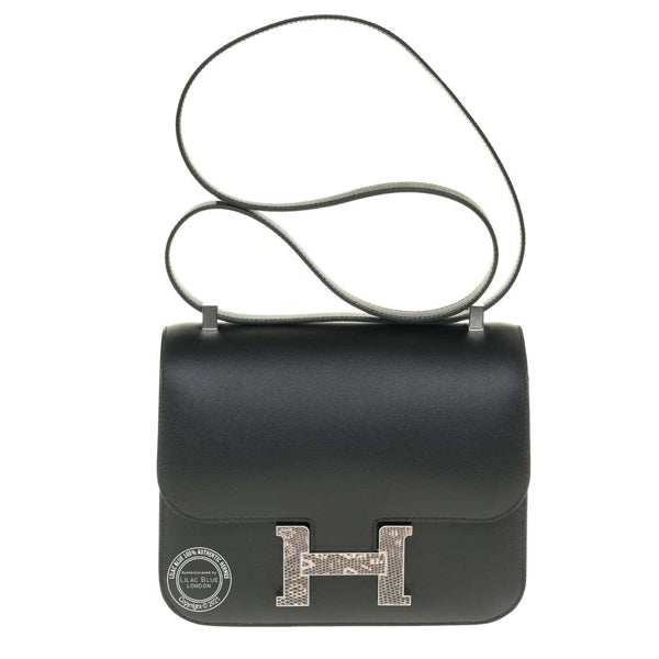Hermès Constance 24cm Black Madame PHW/Lizard