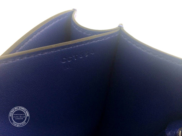 Hermès Constance 24cm Bleu Electrique Epsom PHW