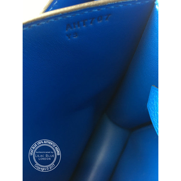 Hermès Constance 24cm Bleu Hydra Evercolor PHW