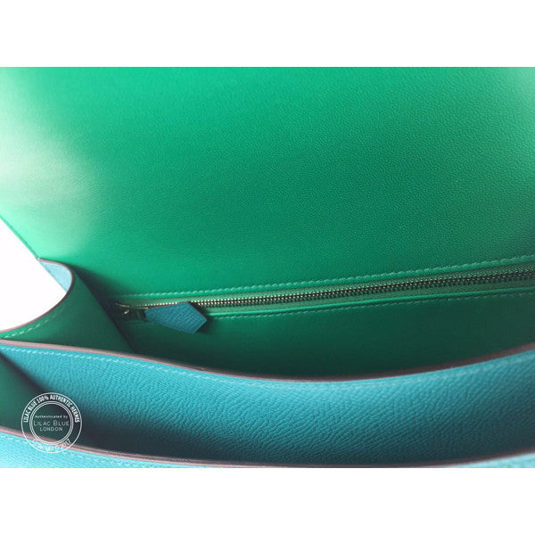 Hermès Constance 24cm Bleu Paon/Menthe Epsom PHW