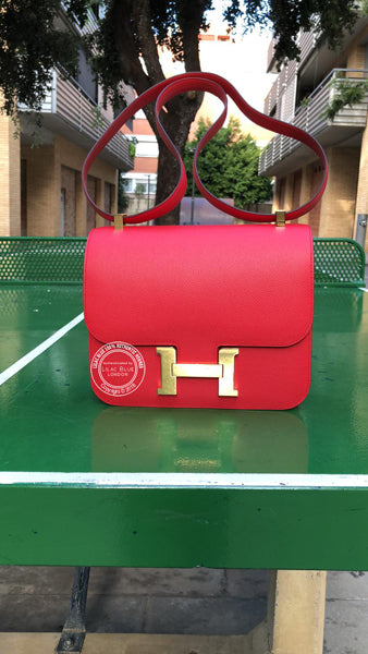 Hermès Constance 24cm Bougainvillea Epsom GHW