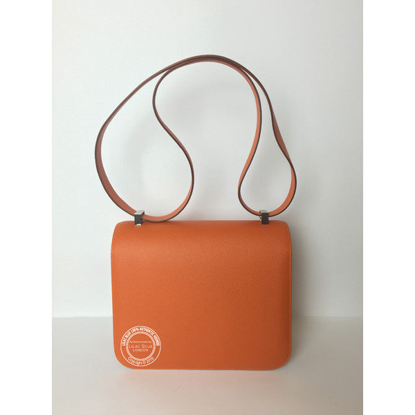 Hermès Constance 24cm Feu Epsom PHW