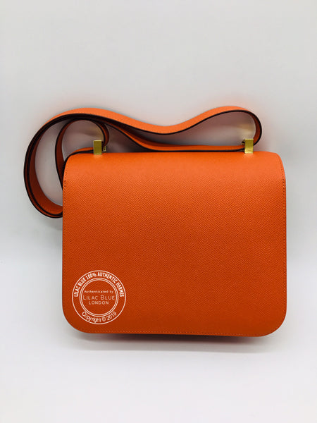 Hermès Constance 24cm Feu Epsom GHW - Nearly New