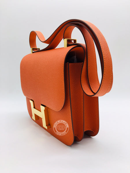 Hermès Constance 24cm Feu Epsom GHW - Nearly New