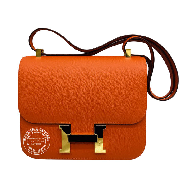 Hermès Constance 24cm Feu Epsom GHW - Nearly New
