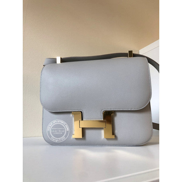 Hermès Constance 24cm Gris Perle Evercolor GHW