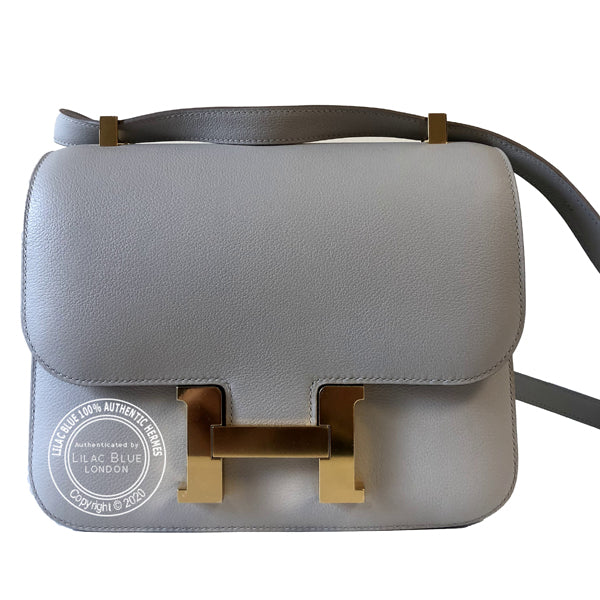 Hermès Constance 24cm Gris Perle Evercolor GHW