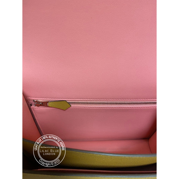 Hermès Constance 24cm Natural/Rose d'Ete Evercolor PHW