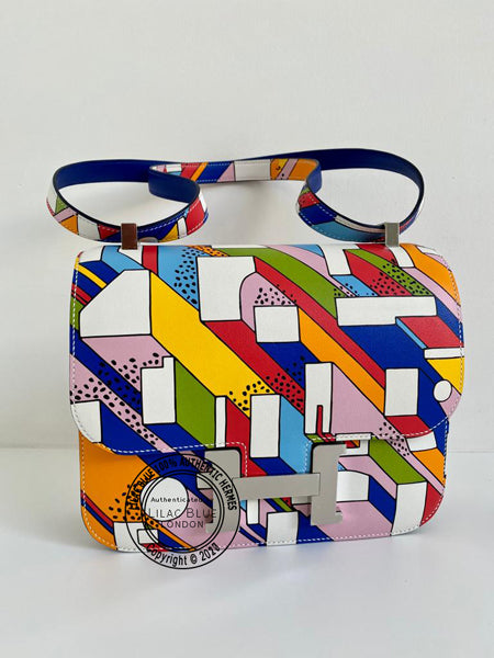 Hermès Constance 24cm "On A Summer Day" Swift PHW