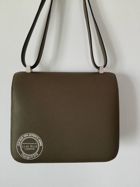 Hermès Constance 24cm Origan Evercolor PHW