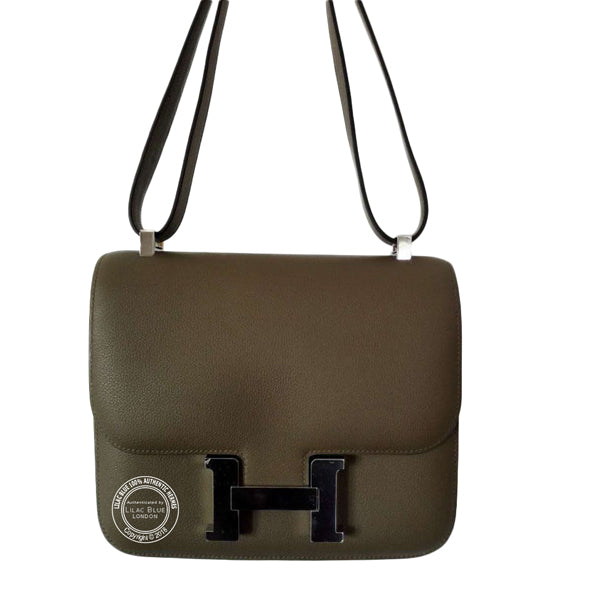 Hermès Constance 24cm Origan Evercolor PHW