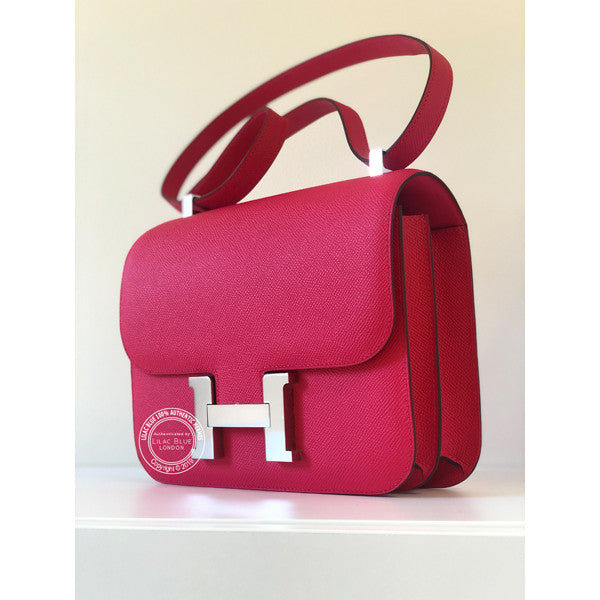 Hermès Constance 24cm Rose Extreme Epsom PHW